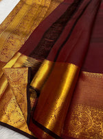 Load image into Gallery viewer, Gajagamini - Pure Kanjivaram Silk Saree with Gold Zari
