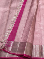 Load image into Gallery viewer, Peony - Pure Kanjivaram Silk Saree with Silver Zari
