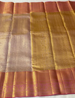 Load image into Gallery viewer, French Rose - Pure Kanjivaram Silk Saree with Silver &amp; Gold Zari
