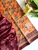 Load image into Gallery viewer, Printed Dola Viscose Saree : Vrinda Leela
