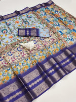 Load image into Gallery viewer, Dola Semi Silk Saree x Zari Border - MAYA NEEL
