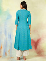 Load image into Gallery viewer, DAAKINI [M/38] - Semi-Flared Kurti Dress (Sky Blue)
