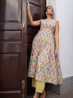 Load image into Gallery viewer, AADRIKA [3XL / 46] - Side pleated kurti set
