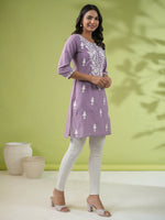 Load image into Gallery viewer, VARSHINI (Lilac) [XL / 42] - Kurti Top
