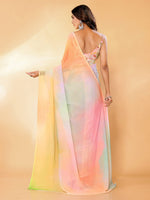 Load image into Gallery viewer, Georgette x Rainbow Ombre Saree : Paddlepop
