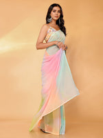 Load image into Gallery viewer, Georgette x Rainbow Ombre Saree : Paddlepop
