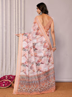 Load image into Gallery viewer, Printed Linen Saree : Autumn Hues
