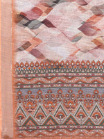 Load image into Gallery viewer, Printed Linen Saree : Autumn Hues
