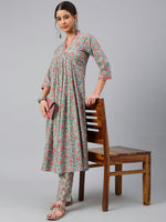 Load image into Gallery viewer, HEERA [L / 40] - Alia cut kurti set
