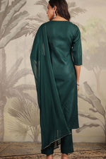 Load image into Gallery viewer, BHUVA [2XL / 44] - Straight cut embroidered kurti set
