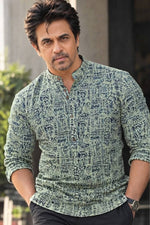 Load image into Gallery viewer, ARJUN [L/40] - Men Short Kurta Top
