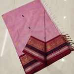 Load image into Gallery viewer, Kanchi Cotton Saree : Light Pink x Magenta
