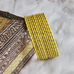 Load image into Gallery viewer, Matte dot Bangles - Lemon
