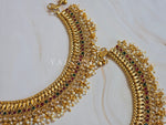 Load image into Gallery viewer, Anklet - GANGOTRI (Rani Green x White)
