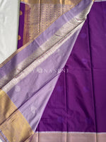 Load image into Gallery viewer, Kanchipuram Semi Silk Saree - Purple x Lavender
