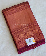Load image into Gallery viewer, Royal Burgundy - Pure Kanjivaram Silk Saree with Copper Zari
