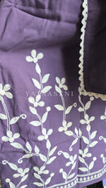 Load image into Gallery viewer, ZUNAIRA [L/40] - Straight Cut Kurti Set (Purple)
