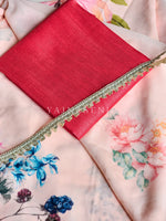 Load image into Gallery viewer, Floral x Georgette Saree - Peach
