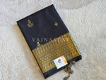 Load image into Gallery viewer, Dainty Motifs x Semi Soft Silk Saree - Black
