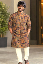 Load image into Gallery viewer, ARJUN DAS [XL/42] - Men Mid Length Kurta Top
