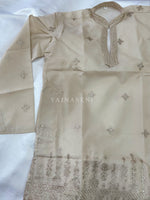 Load image into Gallery viewer, STR [L/40] - (Cream) Men Mid Length Kurta Top
