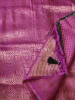 Load image into Gallery viewer, Banarasi Brocade Soft Silk Saree - Purple x Green
