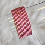 Load image into Gallery viewer, Matte dot Bangles - Rose Milk
