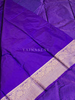 Load image into Gallery viewer, Vaira oosi x Checkered Saree - Violet Blue
