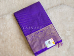 Load image into Gallery viewer, Vaira oosi x Checkered Saree - Violet Blue
