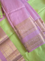 Load image into Gallery viewer, PASTEL ECHO - Pure Kanjivaram Silk Saree with Light Gold Zari

