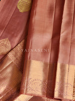 Load image into Gallery viewer, Peachy - Pure Kanjivaram Silk Saree with Copper Zari
