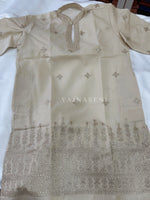 Load image into Gallery viewer, STR [L/40] - (Cream) Men Mid Length Kurta Top

