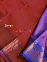 Load image into Gallery viewer, Pallakku series - Soft Semi Silk Saree : Purple x Red
