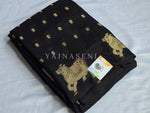 Load image into Gallery viewer, Viscose Georgette Saree : Mini Motifs  x Gomatha - Black
