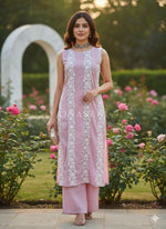Load image into Gallery viewer, PRISHTI [L/40] - Straight Cut Kurti Set (Lilac)
