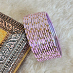 Load image into Gallery viewer, Metallic x Dot Bangles - Pastel Pink
