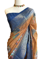 Load image into Gallery viewer, Linen Cotton Saree - Rooted Katha
