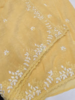 Load image into Gallery viewer, Textured Chiffon Saree | The Pastel Edit : Yellow
