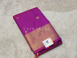 Load image into Gallery viewer, Luxe Edit x Semi Soft Silk Gold Zari Saree - Magenta Purple
