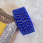Load image into Gallery viewer, Metallic x Dot Bangles - Royal Blue

