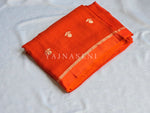 Load image into Gallery viewer, Viscose Chinnon Saree x Satin Border - Orange
