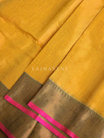 Load image into Gallery viewer, Tissue x Cotton Saree - Mango
