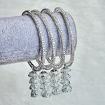 Load image into Gallery viewer, SUNITHA - set of 4 bangles (silver)
