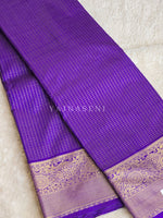 Load image into Gallery viewer, Vaira oosi x Checkered Saree - Violet
