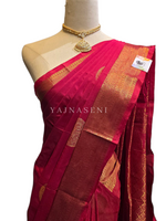 Load image into Gallery viewer, Semi Soft Silk Gold Zari Saree - Rani
