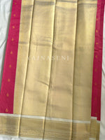 Load image into Gallery viewer, Kanchipuram Semi Silk Saree x Checkered - Hot Pink x Ivory
