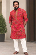 Load image into Gallery viewer, VJS [XL/42] - Men Mid Length Kurta Top
