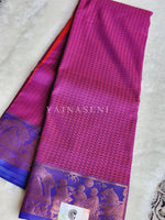 Load image into Gallery viewer, Pallakku series - Soft Semi Silk Saree : Berry x Red
