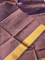 Load image into Gallery viewer, Handloom Kanchipuram Silk Cotton Saree : Aubergine

