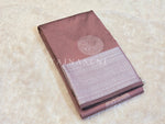 Load image into Gallery viewer, Semi Soft Silk Silver Zari Saree - Rose Taupe
